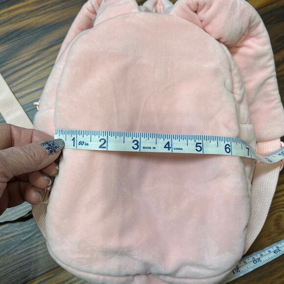 Gloveleya Toddler Stuffed Bunny Pale Pink Soft Backpack 9” - Picture 10 of 11